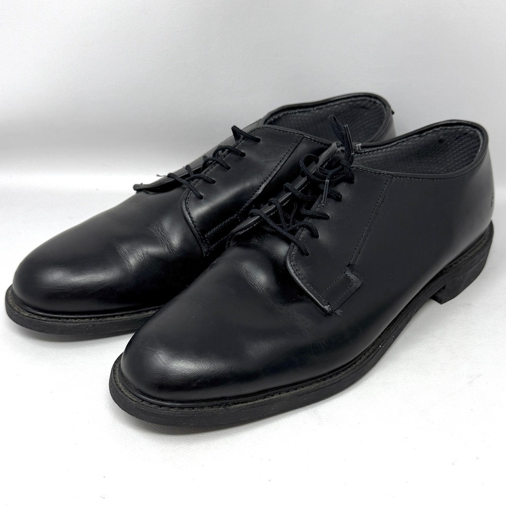 Bates Mens Black Matte Leather Oxford Uniform Military Shoes E00968C Vibram 11 C